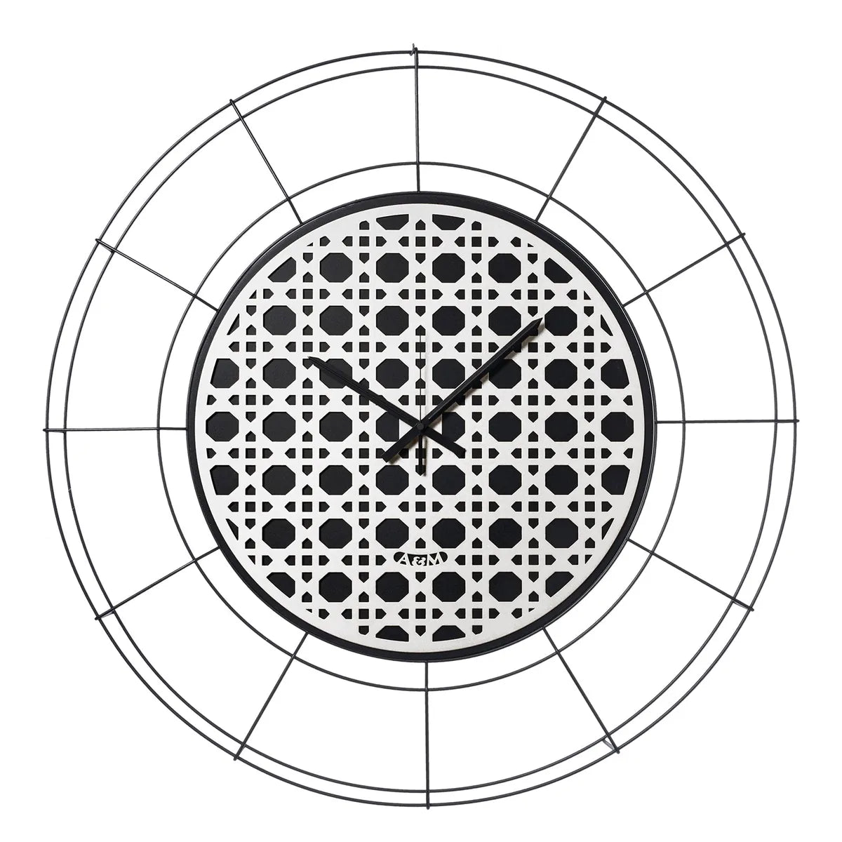 Arti & Mestieri Orologio da parete Nudo Grande Vienna ferro nero oro design
