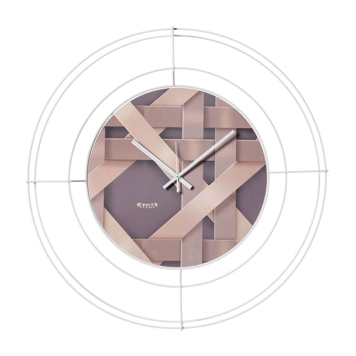 Arti & Mestieri orologio da parete Nudo piccolo Intreccio ferro bianco intreccio