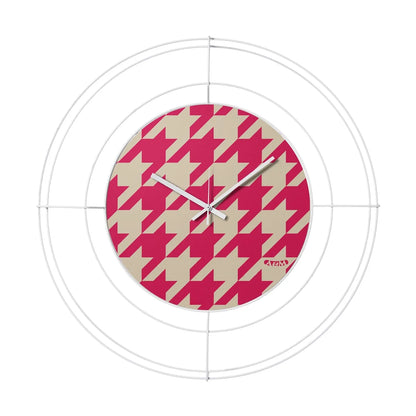 Arti & Mestieri orologio parete design Nudo Pied de Poule magenta ferro 50 cm