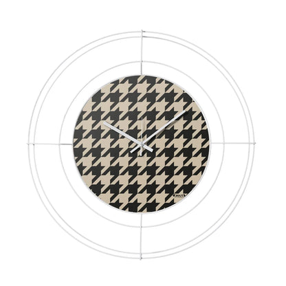 Arti & Mestieri orologio parete design Nudo piccolo Pied de Poule nero ferro 50cm