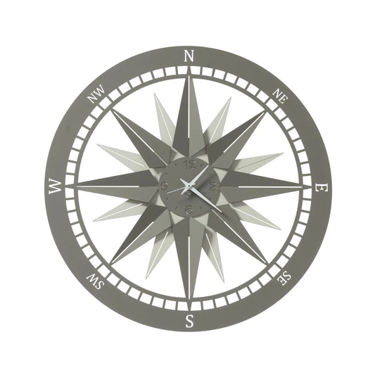 Arti & Mestieri Orologio da parete Bussola piccolo, design nautico con quadrante bussola, diametro 45 cm