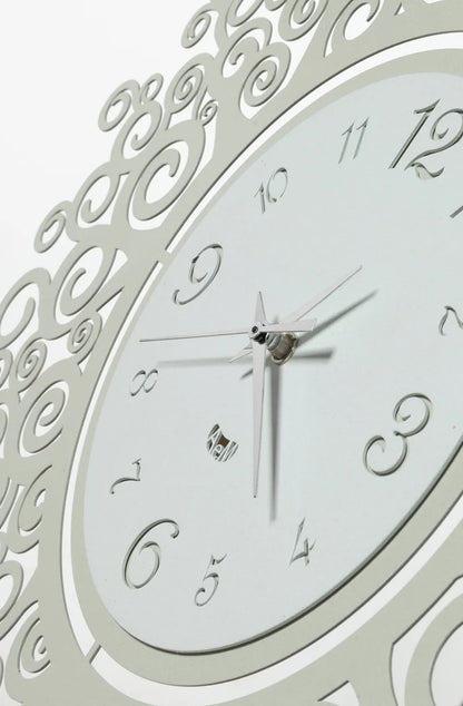 Arti & Mestieri orologio da parete design Fonte della Vita con Albero della Vita, metallo, finitura naturale