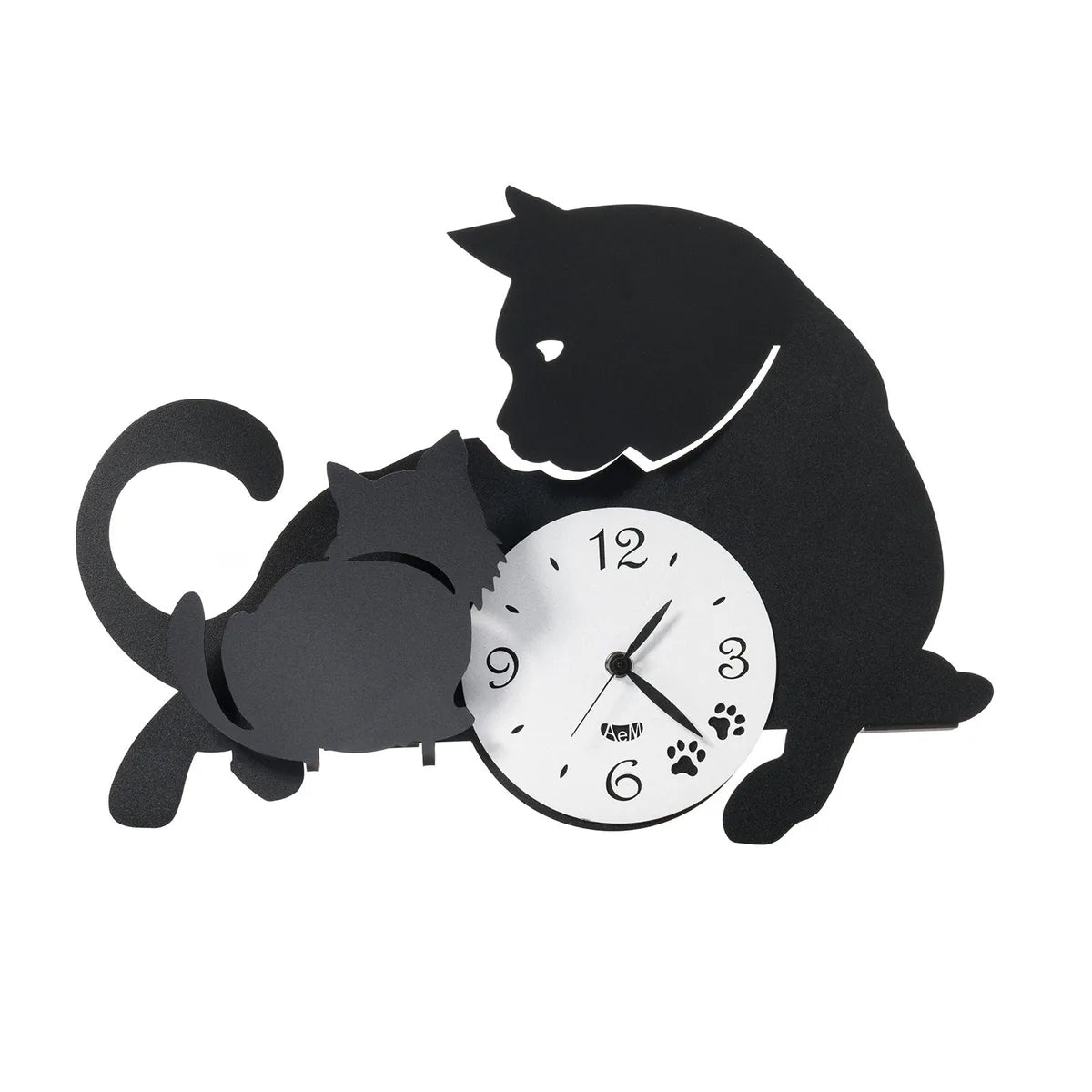 Arti & Mestieri orologio da parete Mamma Gatta design italiano