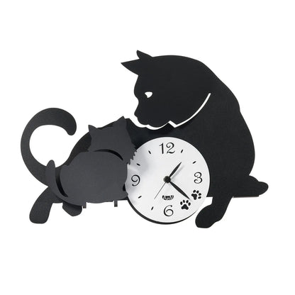 Arti & Mestieri orologio da parete Mamma Gatta design italiano