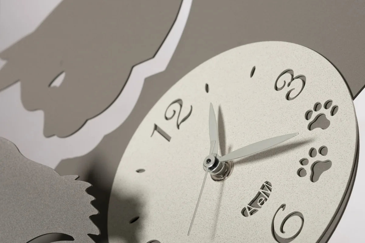 Arti & Mestieri orologio da parete Mamma Gatta design italiano