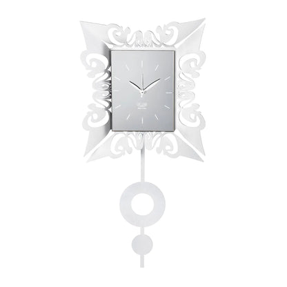 Arti & Mestieri orologio a pendolo da parete Vanity in ferro, colori oro laccato, fango, sabbia e bianco marmo