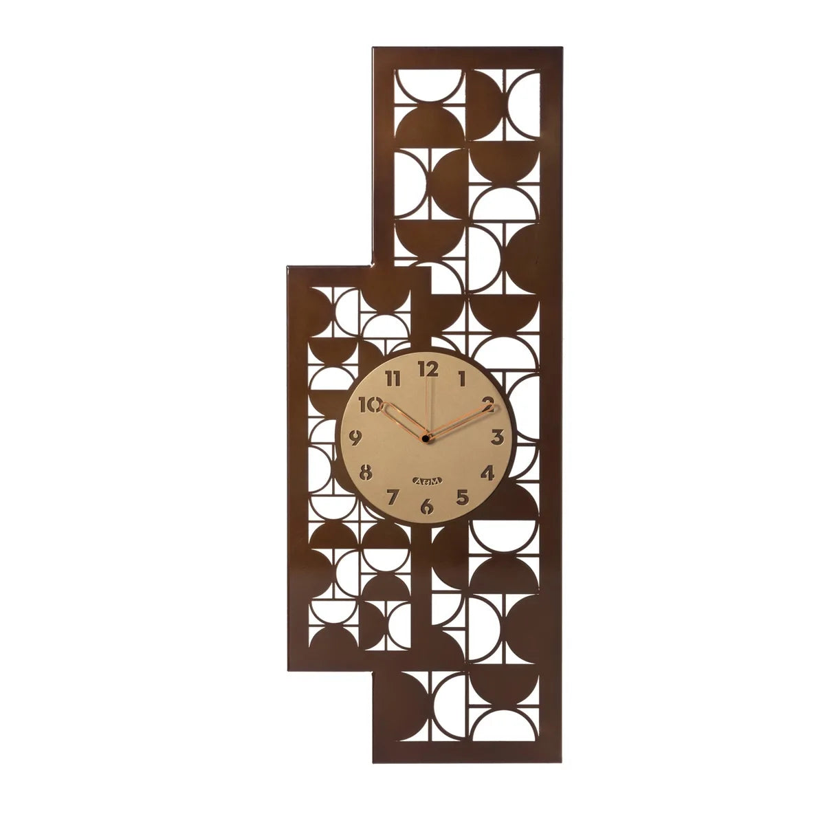 Arti & Mestieri Orologio di design da parete Vogue ferro oro laccato caramello industrial 90 cm