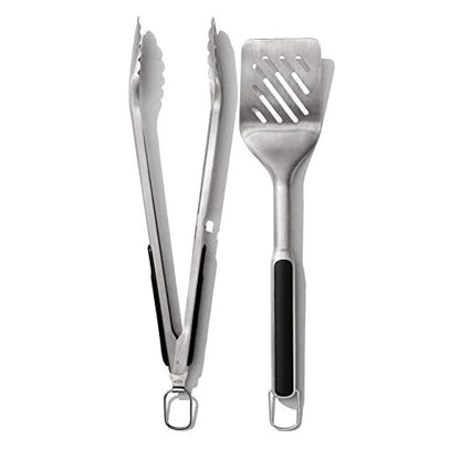 OXO Pinze Good Grips in acciaio inox con estremità frastagliate e apribottiglie integrato