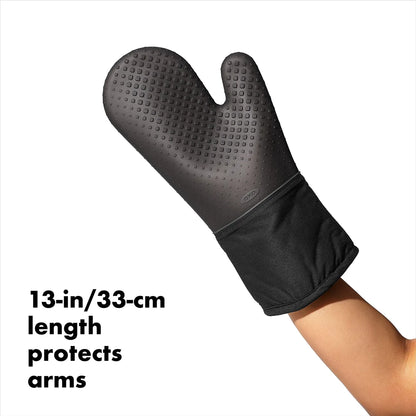 OXO Guanto da Forno in Silicone con motivo a rombi antiscivolo, 33 cm