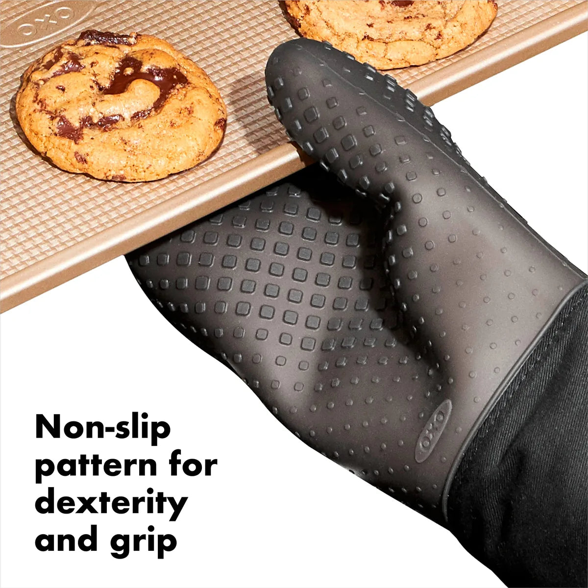 OXO Guanto da Forno in Silicone con motivo a rombi antiscivolo, 33 cm