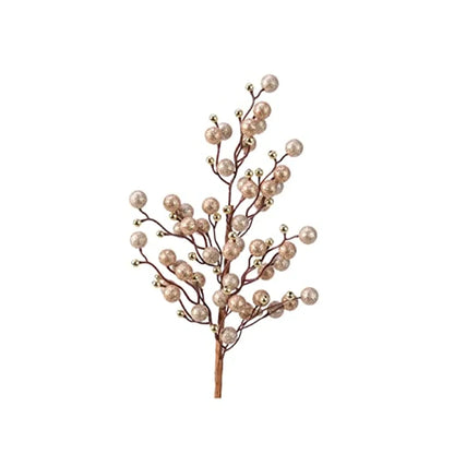Peraga Garden Ramo Natalizio con Bacche e Glitter colore Caramello plastico 60cm