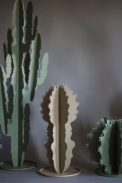 Arti & Mestieri pianta decorativa moderna grande cactus in ferro nero