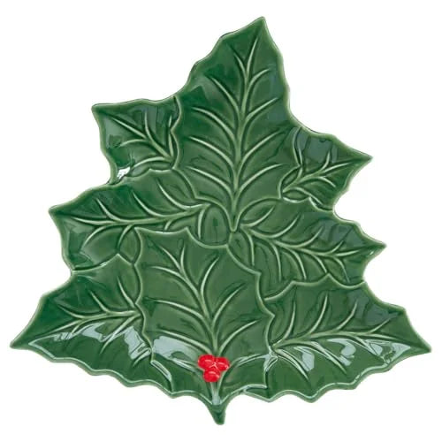 Easy Life piatto da portata ceramica forma albero di Natale verde - Stilmobili