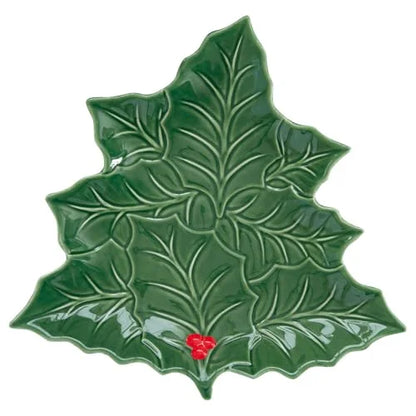 Easy Life piatto da portata ceramica forma albero di Natale verde - Stilmobili