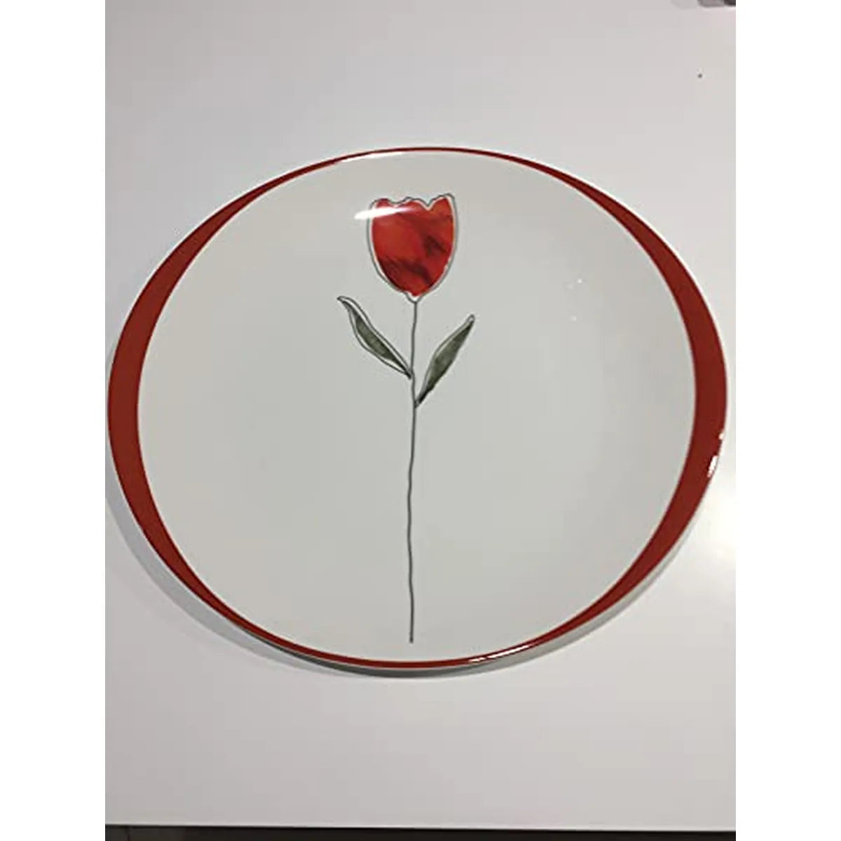 Livellara piatto da portata Happy Coral ceramica 30,6x33,6 corallo