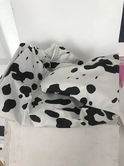 Creativando Lolita Bag poltrona sacco Mucca stampa bianca nera poliestere