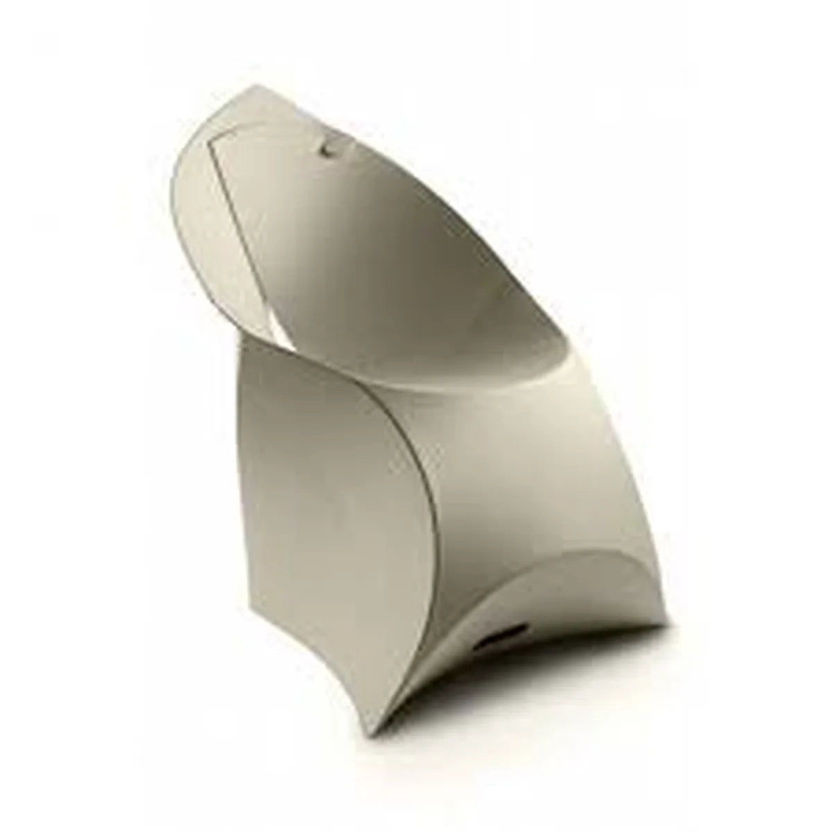 Flux Chair poltrona pieghevole in polipropilene grigio galet, design contemporaneo pieghevole