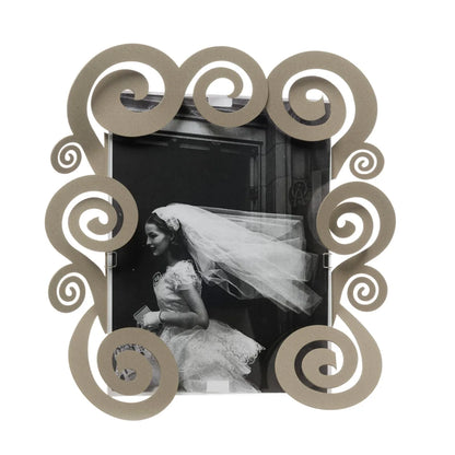 Arti & Mestieri Cornice Portafoto Cloe ferro Beige design riccioli