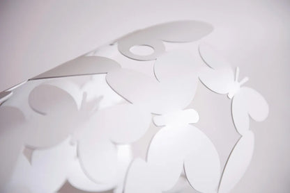 Arti & Mestieri portaombrelli design Butterfly ferro con farfalle decorative, disponibile in Beige e Bianco
