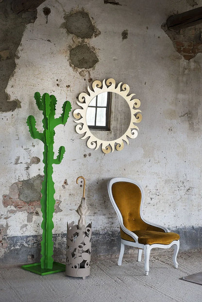 Arti & Mestieri portaombrelli design Butterfly ferro con farfalle decorative, disponibile in Beige e Bianco