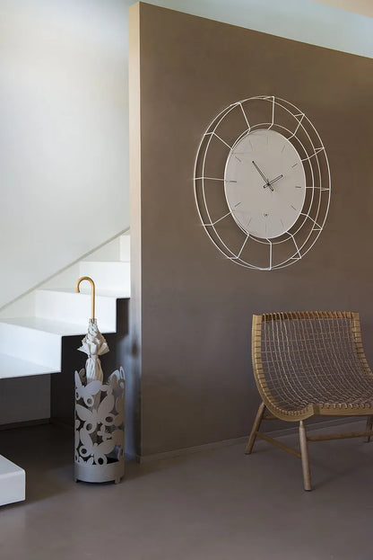 Arti & Mestieri portaombrelli design Butterfly ferro con farfalle decorative, disponibile in Beige e Bianco