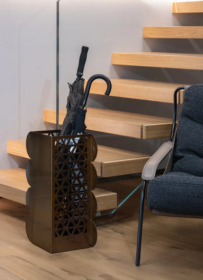 Arti & Mestieri Portaombrelli Piper design geometrico traforato con semicerchi