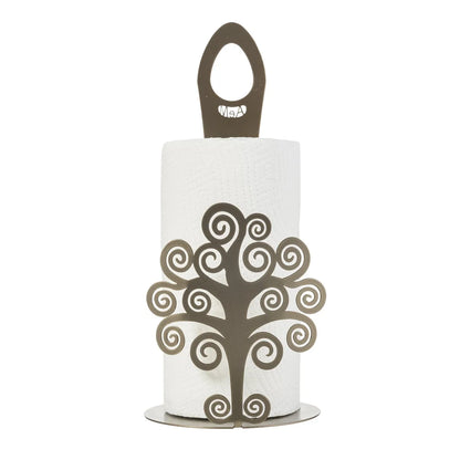 Arti & Mestieri Porta Rotoli Cucina Albero della Vita in ferro Beige Bianco Avorio