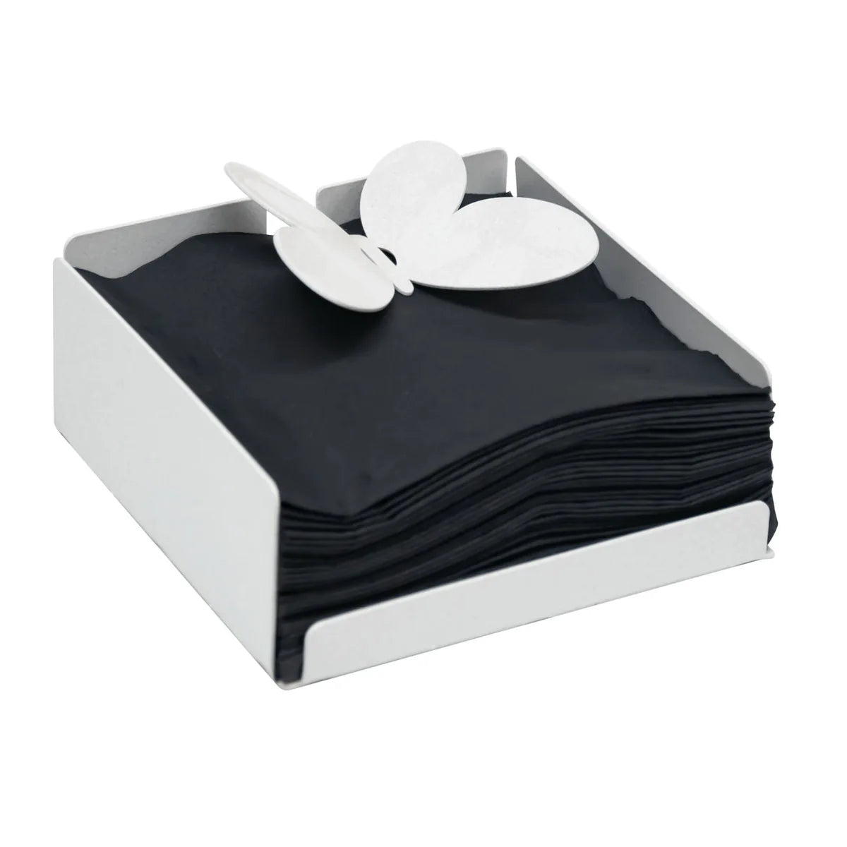 Arti & Mestieri Bomboniera Cresima Porta Salviette Butterfly ferro Avorio Beige Bianco