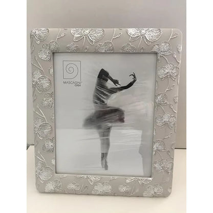 Mascagni Portafoto 20x25 bianco con decorazioni grigie - cornice portafoto design
