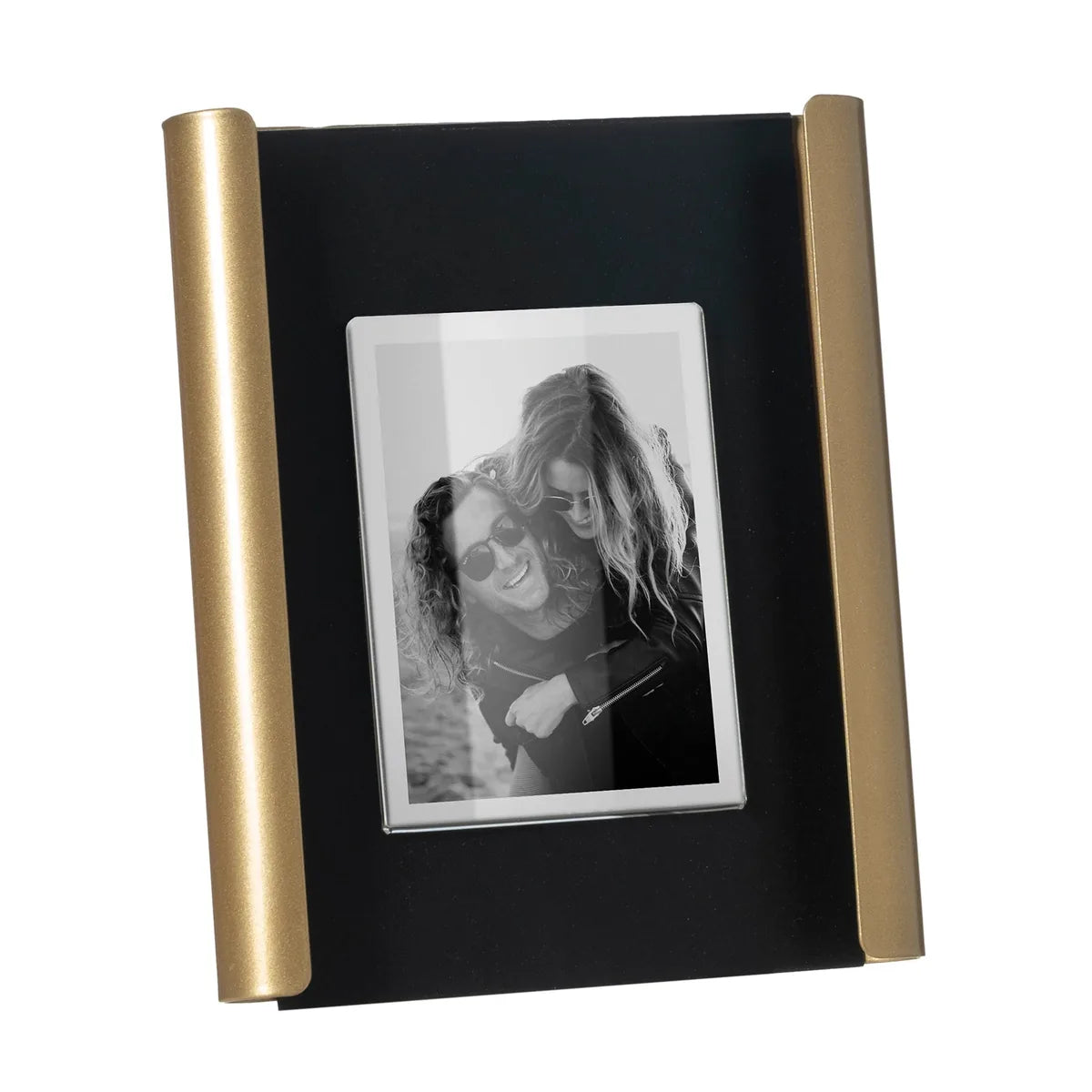 Arti & Mestieri Portafoto Design Angel Grande ferro Oro laccato Nero
