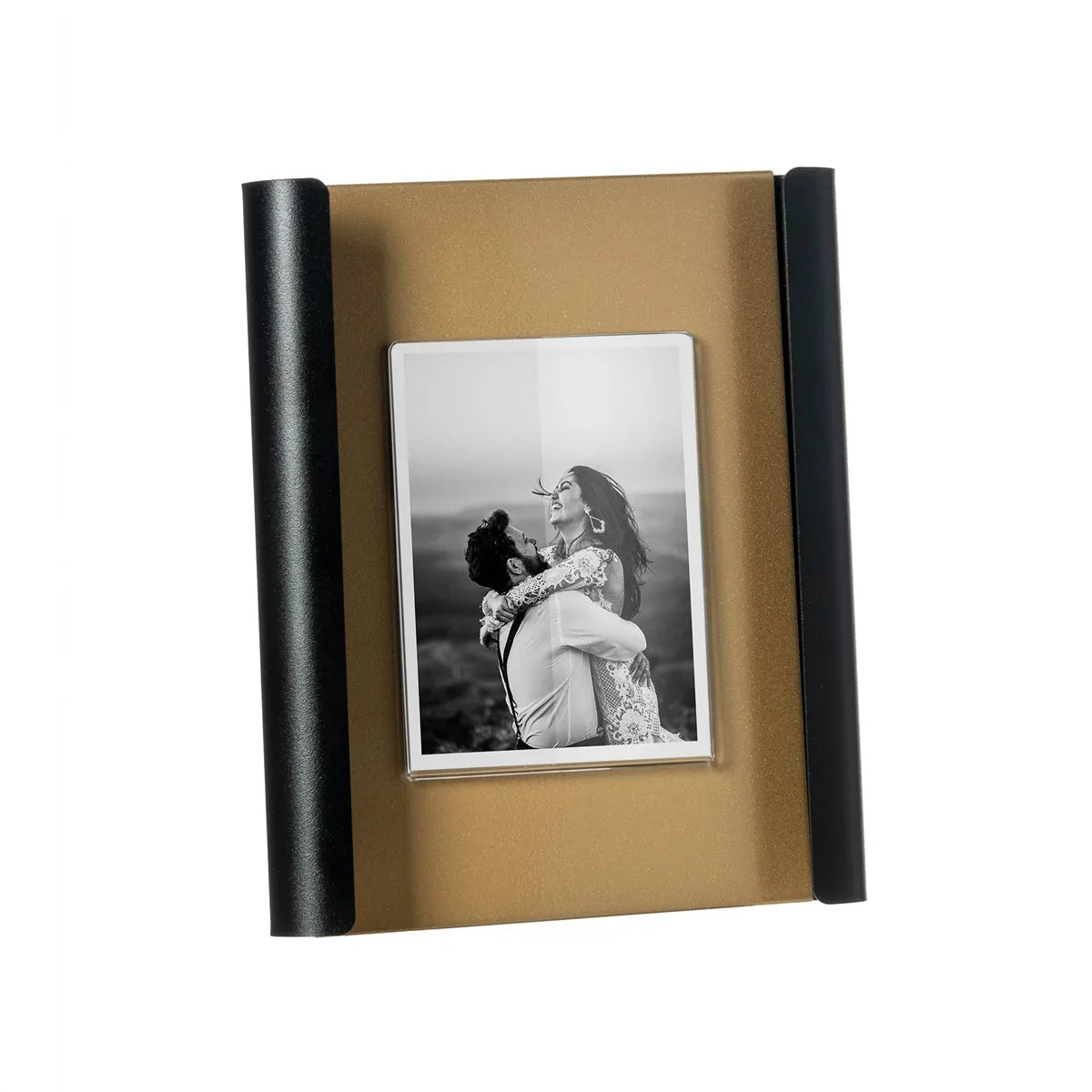 Arti & Mestieri portafoto design Angel piccolo ferro Oro laccato Nero