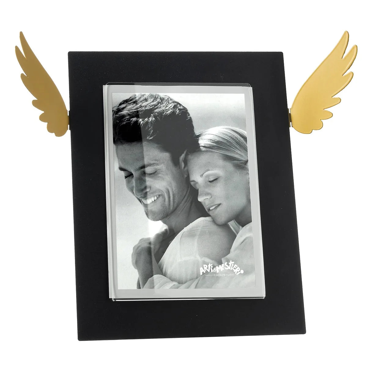 Arti & Mestieri Portafoto Icaro Grande design con ali stilizzate, cornice decorativa Made in Italy