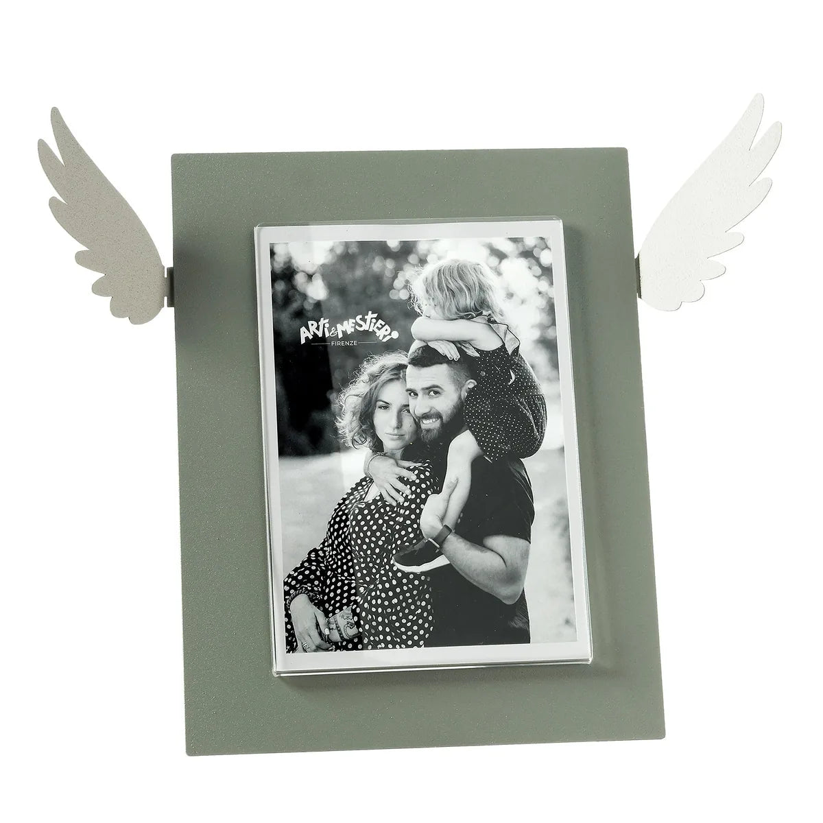 Arti & Mestieri Portafoto Icaro Grande design con ali stilizzate, cornice decorativa Made in Italy