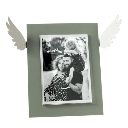 Arti & Mestieri Portafoto Icaro Grande design con ali stilizzate, cornice decorativa Made in Italy