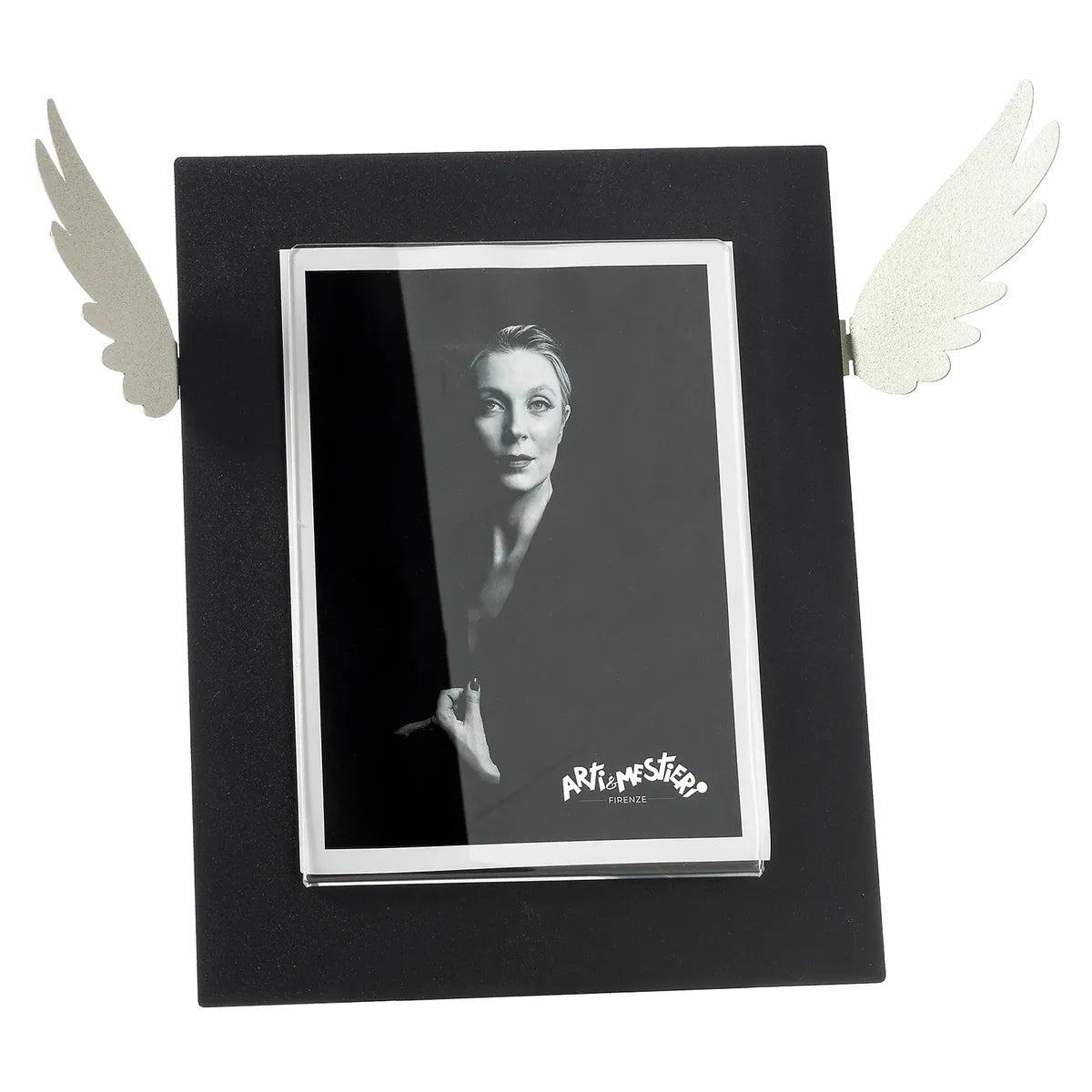 Arti & Mestieri Portafoto Icaro Grande design con ali stilizzate, cornice decorativa Made in Italy