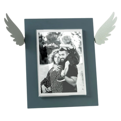 Arti & Mestieri Portafoto Icaro Grande design con ali stilizzate, cornice decorativa Made in Italy