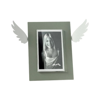 Arti & Mestieri Portafoto Icaro Piccolo design con ali stilizzate, cornice minimalista Made in Italy