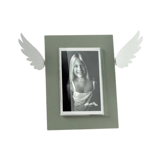 Arti & Mestieri Portafoto Icaro Piccolo design con ali stilizzate, cornice minimalista Made in Italy