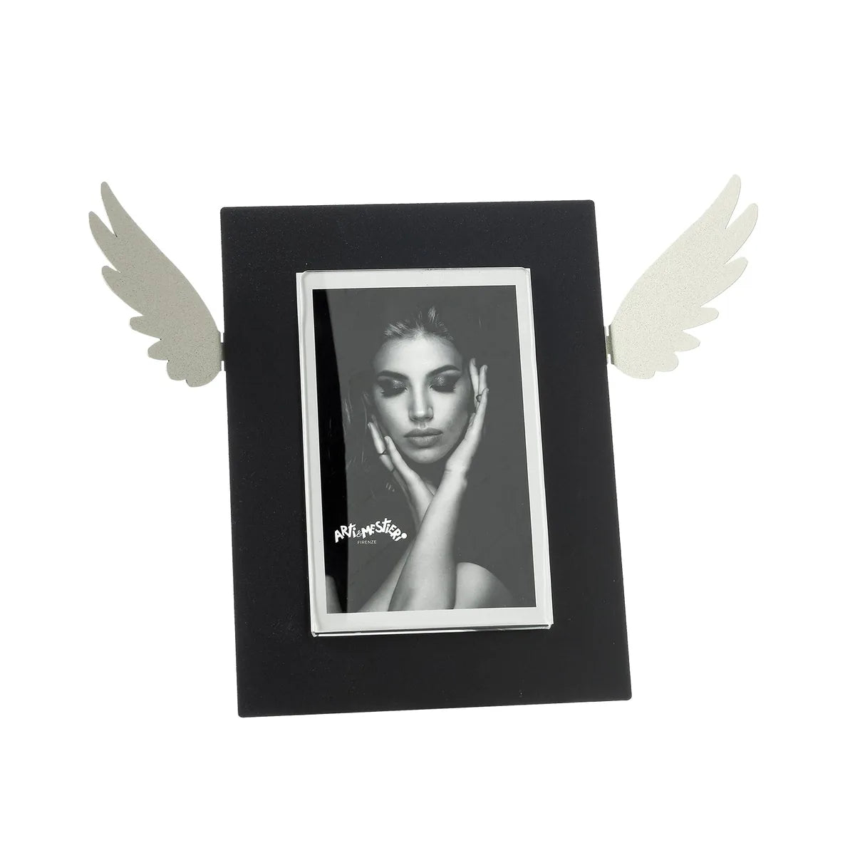 Arti & Mestieri Portafoto Icaro Piccolo design con ali stilizzate, cornice minimalista Made in Italy
