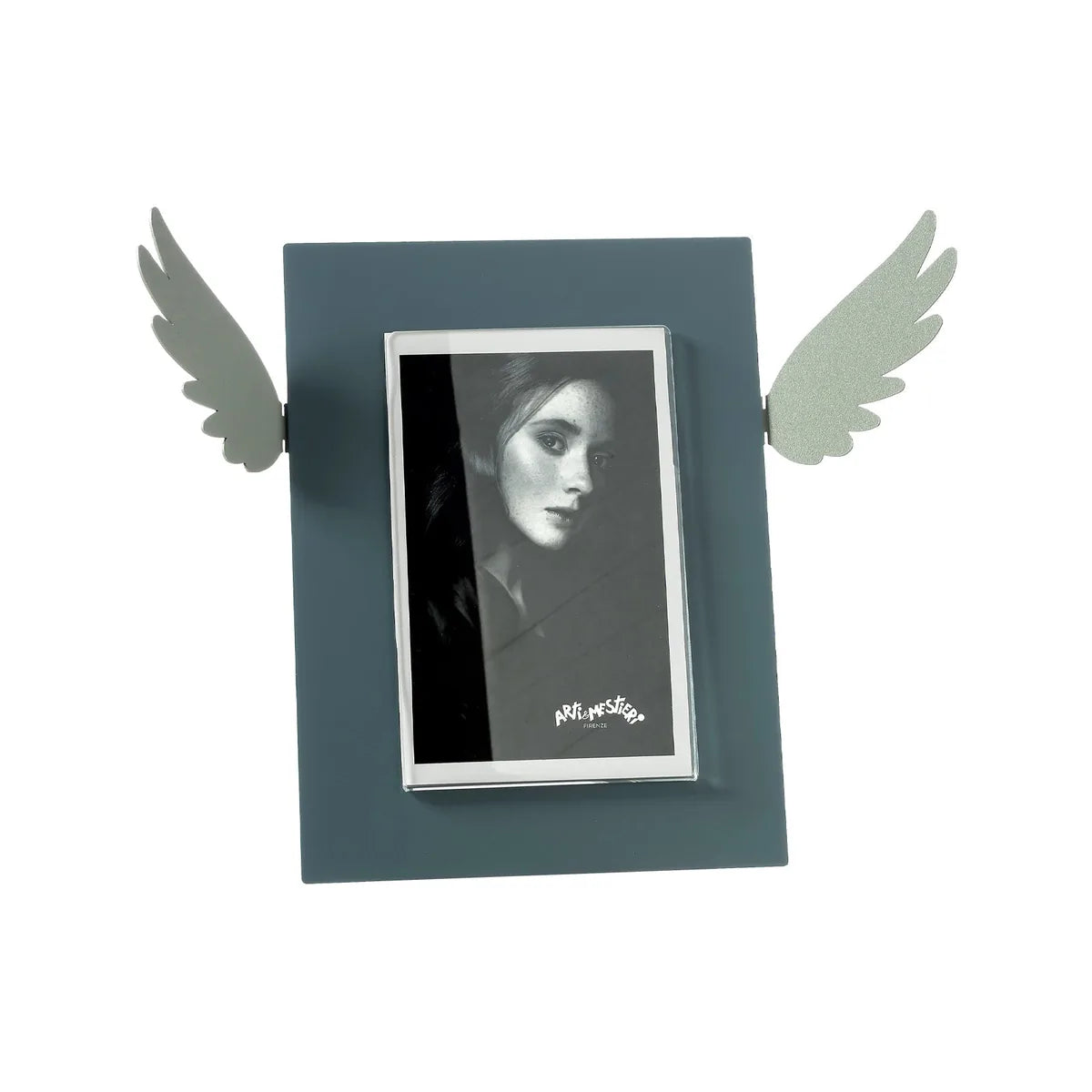 Arti & Mestieri Portafoto Icaro Piccolo design con ali stilizzate, cornice minimalista Made in Italy