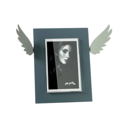 Arti & Mestieri Portafoto Icaro Piccolo design con ali stilizzate, cornice minimalista Made in Italy