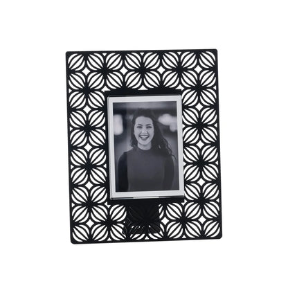 Arti & Mestieri Portafoto Ikat piccolo ferro nero con decorazioni trafo