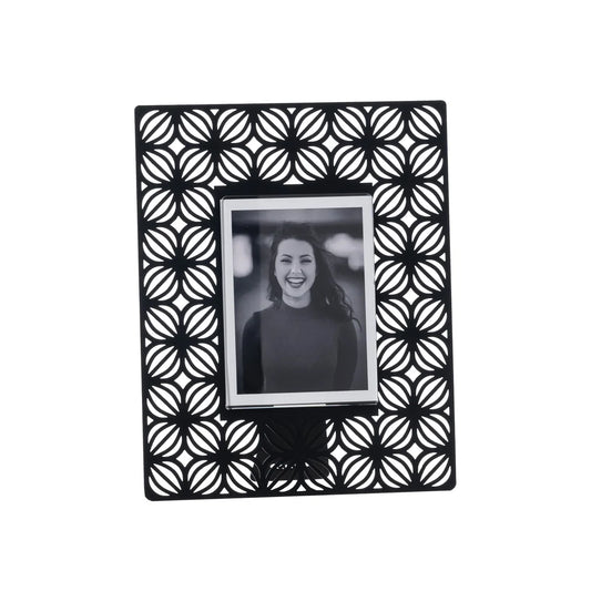 Arti & Mestieri Portafoto Ikat piccolo ferro nero con decorazioni trafo