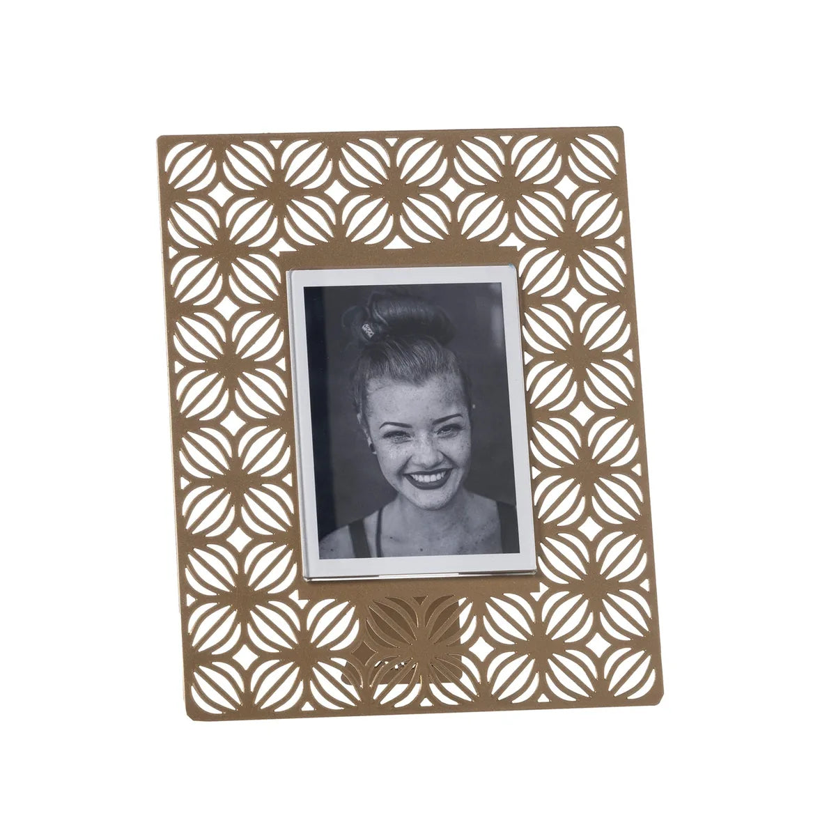 Arti & Mestieri Portafoto Ikat piccolo ferro nero con decorazioni trafo