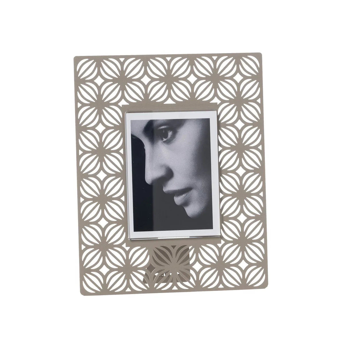 Arti & Mestieri Portafoto Ikat piccolo ferro nero con decorazioni trafo