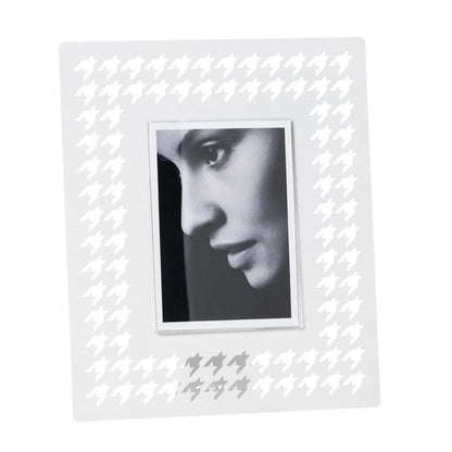 Arti & Mestieri Portafoto Pied De Poule Grande ferro traforato - disponibile in Nero, Oro, Sabbia, Bianco marmo