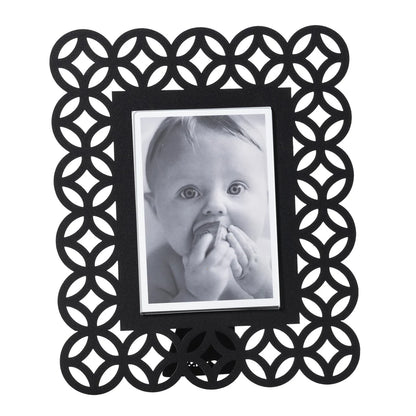 Arti & Mestieri portafoto design Zen Grande in ferro nero, bianco marmo, oro laccato e sabbia