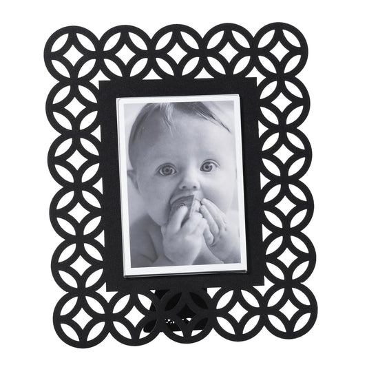 Arti & Mestieri portafoto design Zen Grande in ferro nero, bianco marmo, oro laccato e sabbia