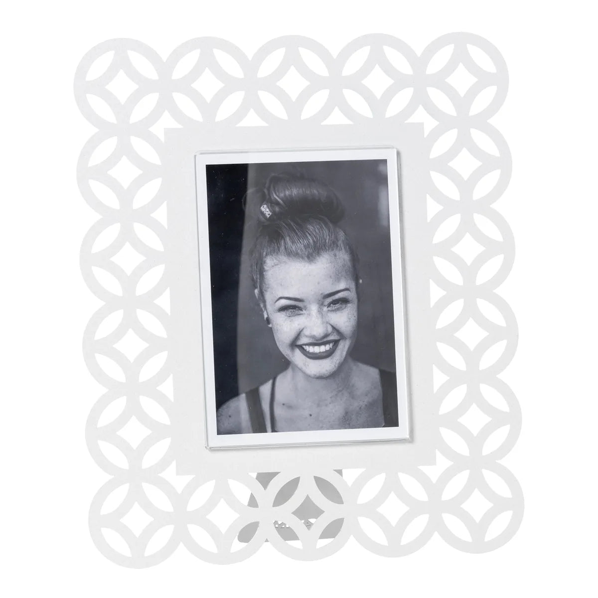 Arti & Mestieri portafoto design Zen Grande in ferro nero, bianco marmo, oro laccato e sabbia