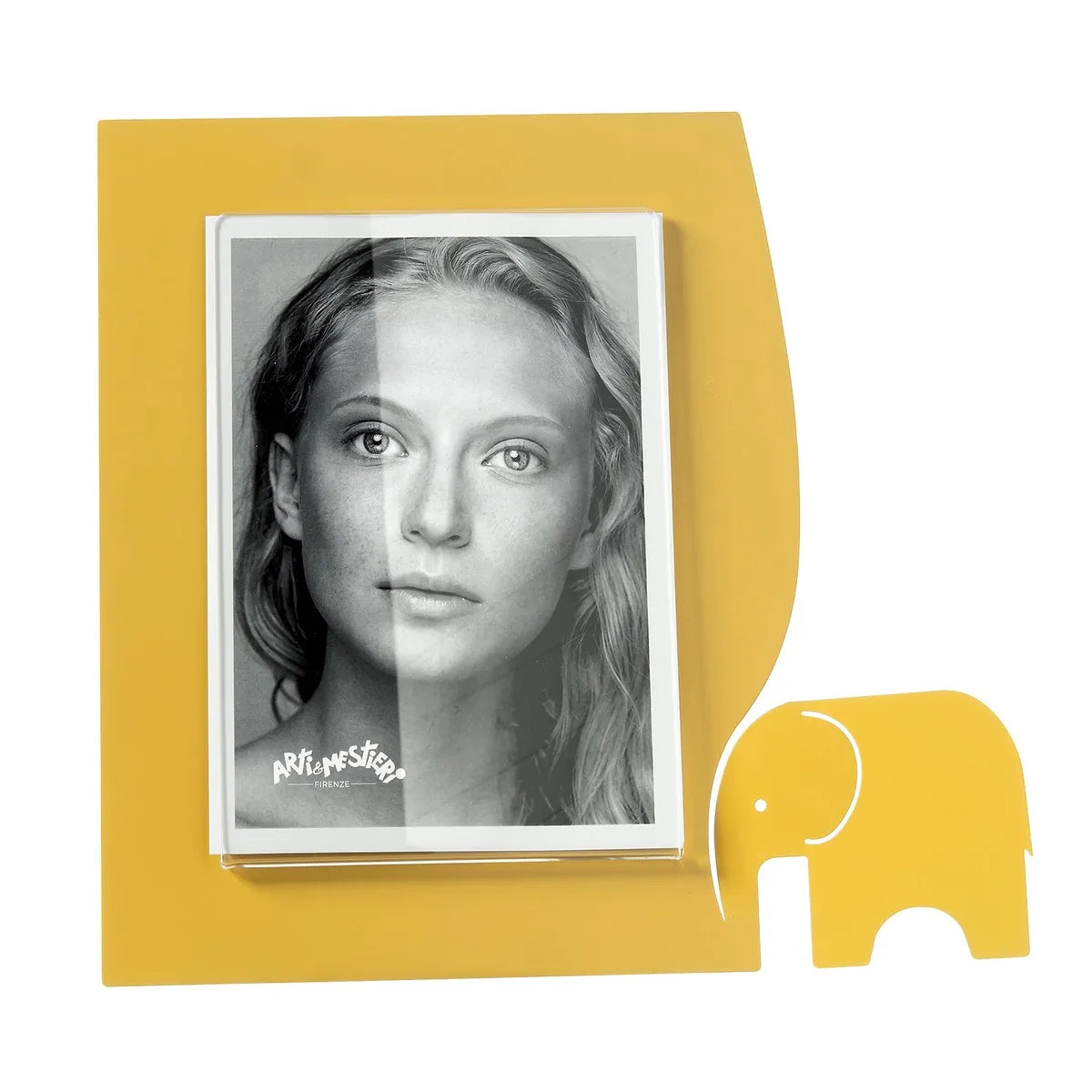 Arti & Mestieri Portafoto Elefantino Grande con sagoma elefante, cornice minimale design italiano